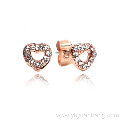 ear stud Round Sparkle Halo Stud Earrings